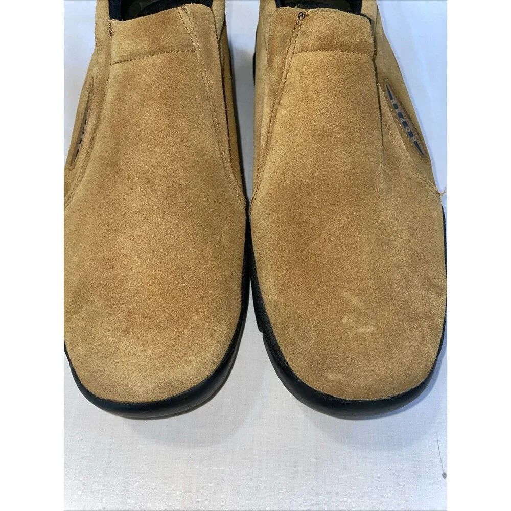 Roper Hiking Shoes Mens Size 13 M Tan Suede Leather Grip Sole Slip On